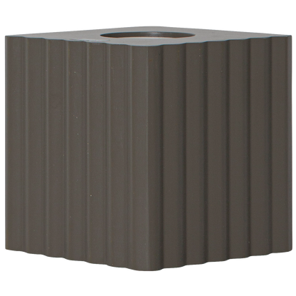 Tischleuchtenfassung ''Box'', E27-Fassung, geriffelt, braun, mit Schalter
