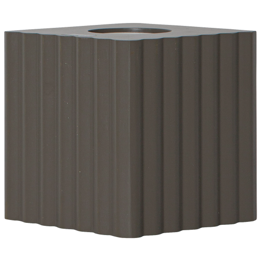 Tischleuchtenfassung ''Box'', E27-Fassung, geriffelt, braun, mit Schalter