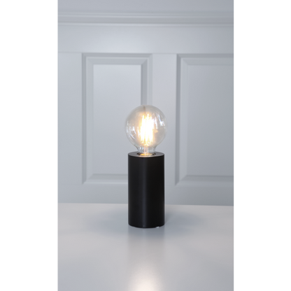Tischleuchtenfassung ''Tub'', E27, schwarz, mit Schalter, 15x8cm