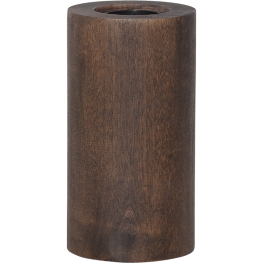Tischleuchtenfassung ''Tub'', E27, walnuss, mit Schalter, 15x8cm