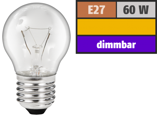 Osram Tropfenlampe OSRAM, E27, 230V, 60W, klar