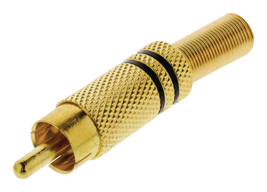 Valueline Cinch RCA Metall Gold/Schwarz