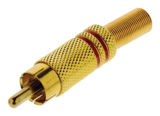 Valueline Cinch RCA Metall Gold/Rot