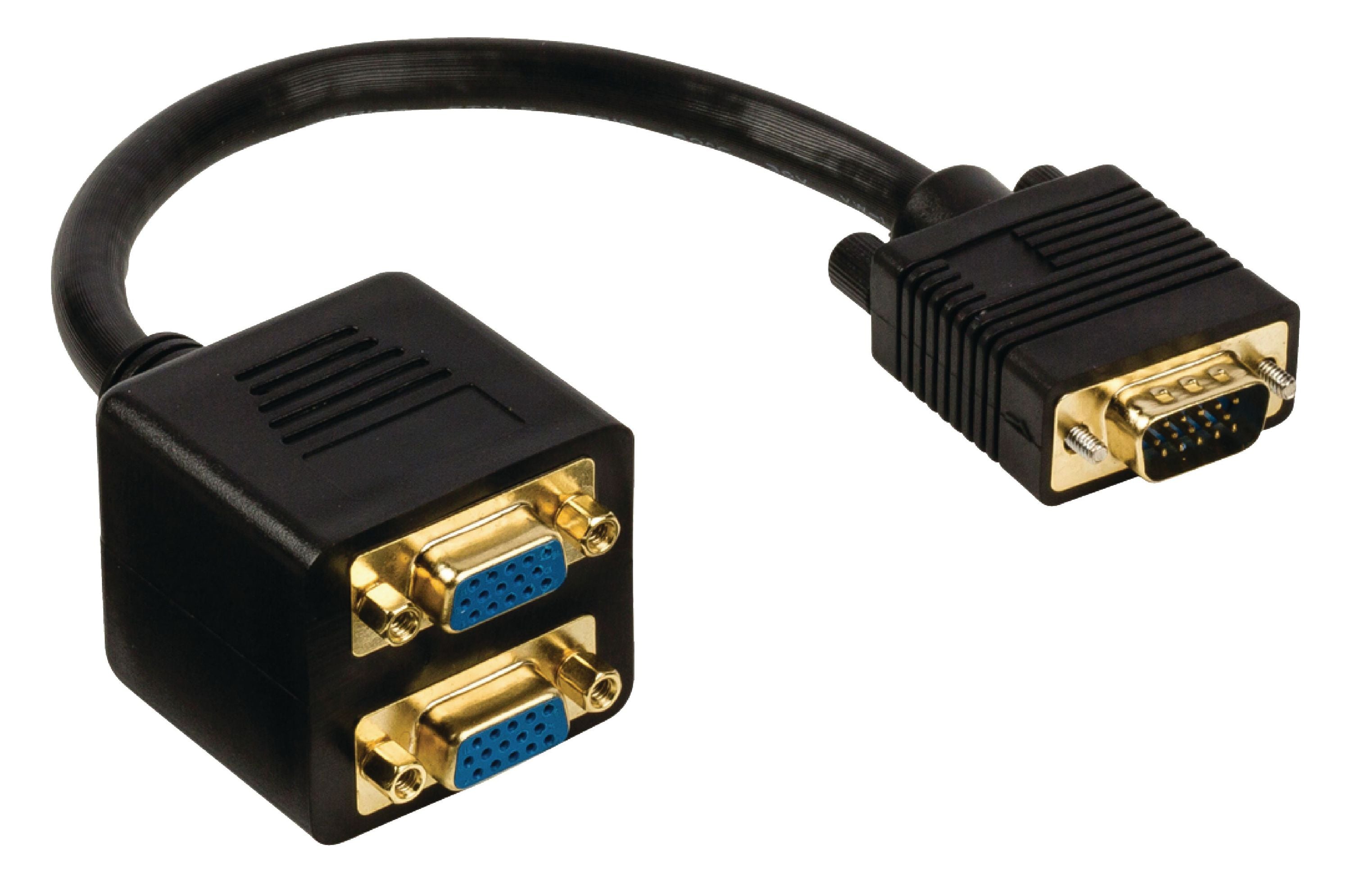 Valueline VGA-Kabel VGA male - 2x VGA female 0.20 m Schwarz
