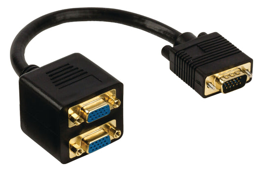 Valueline VGA-Kabel VGA male - 2x VGA female 0.20 m Schwarz