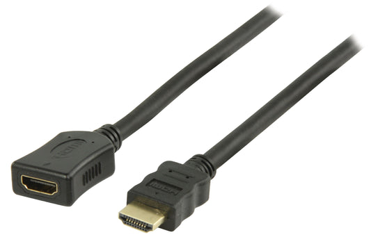 Valueline High Speed HDMI Kabel mit Ethernet HDMI Anschluss - HDMI-Buchse 1.00 m Schwarz