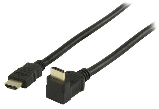 Valueline High Speed HDMI Kabel mit Ethernet HDMI Anschluss - HDMI Anschluss abgewinkelt 90° 1.00 m Schwarz