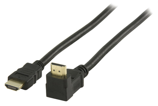 Valueline VGVP34210B20 High Speed HDMI Kabel mit Ethernet HDMI Anschluss - HDMI Anschluss abgewinkelt 270° 2.00 m Schwarz
