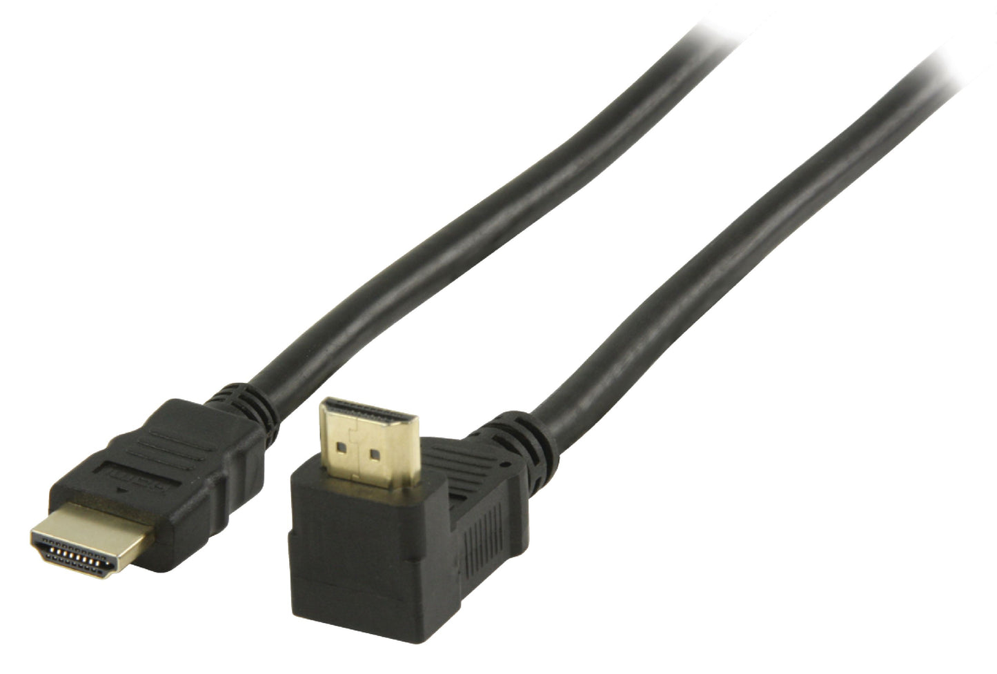 Valueline High Speed HDMI Kabel mit Ethernet HDMI Anschluss - HDMI Anschluss abgewinkelt 270° 3.00 m Schwarz