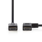 Valueline High Speed HDMI Kabel mit Ethernet HDMI Anschluss - HDMI Anschluss rechts abgewinkelt 1.00 m Schwarz