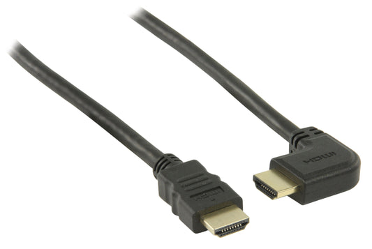 Valueline High Speed HDMI Kabel mit Ethernet HDMI Anschluss - HDMI Anschluss rechts abgewinkelt 10.0 m Schwarz