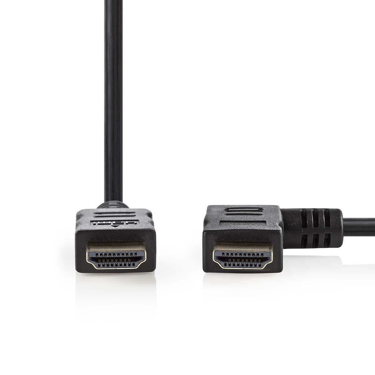 Valueline High Speed HDMI Kabel mit Ethernet HDMI Anschluss - HDMI Anschluss rechts abgewinkelt 10.0 m Schwarz