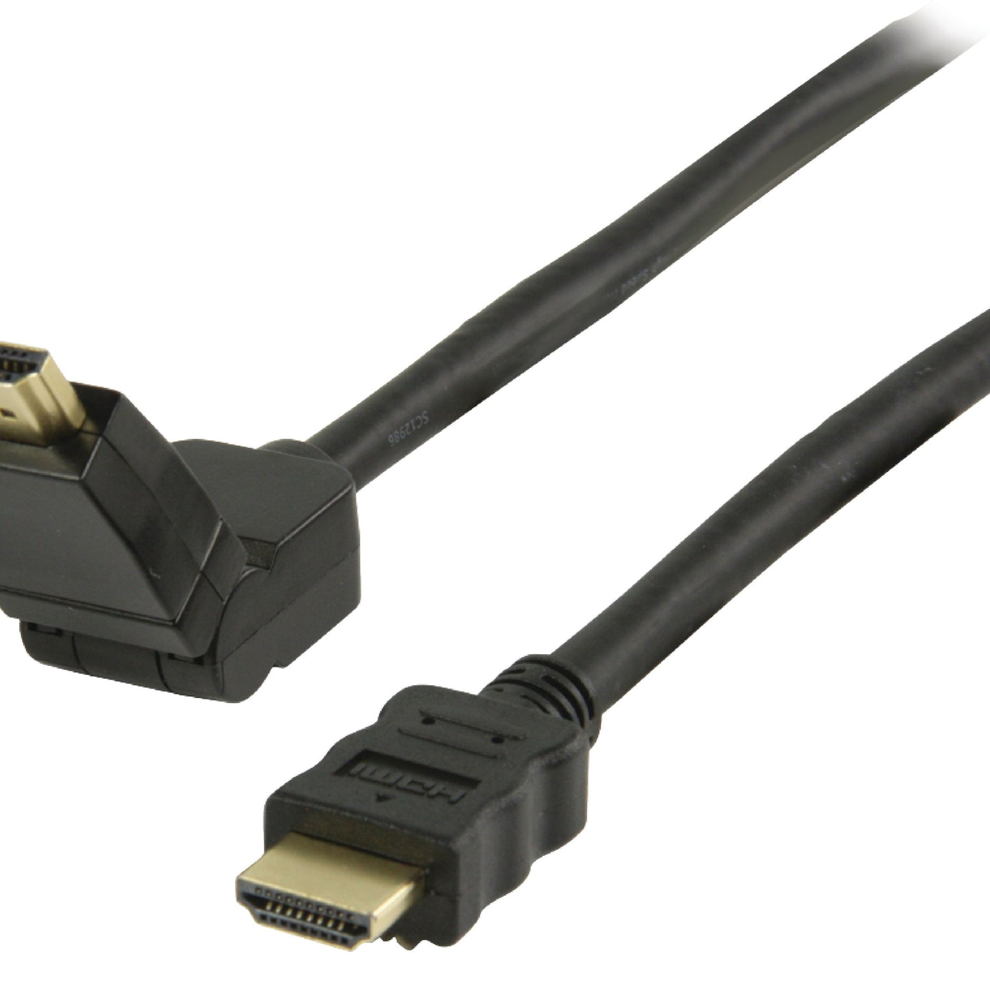 Valueline High Speed HDMI Kabel mit Ethernet HDMI Anschluss - HDMI Anschluss drehbar 1.50 m Schwarz