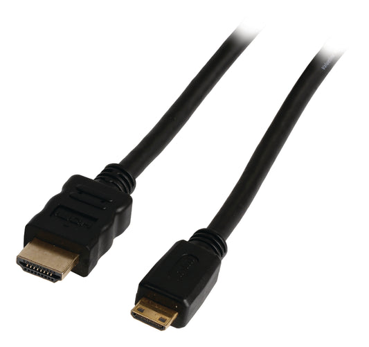Valueline High Speed HDMI Kabel mit Ethernet HDMI Anschluss - HDMI Mini Stecker 2.00 m Schwarz