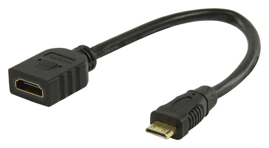 Valueline High Speed HDMI Kabel mit Ethernet HDMI Mini Stecker - HDMI-Buchse 0.20 m Schwarz