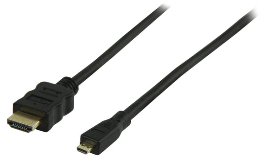 Valueline High Speed HDMI Kabel mit Ethernet HDMI Anschluss - HDMI Micro Stecker 1.00 m Schwarz