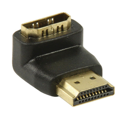 Valueline High-Speed-HDMI mit Ethernet-Adapter 90° abgewinkelt HDMI Anschluss - HDMI-Buchse Schwarz