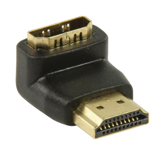Valueline High-Speed-HDMI mit Ethernet-Adapter 90° abgewinkelt HDMI Anschluss - HDMI-Buchse Schwarz