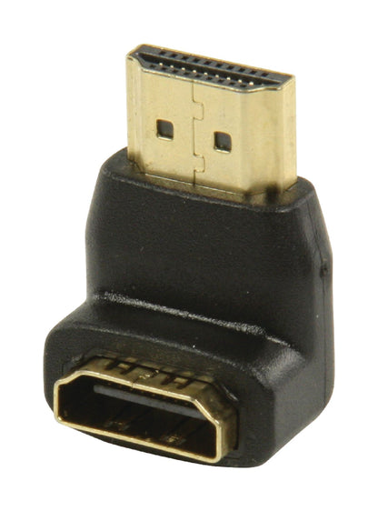 Valueline High-Speed-HDMI mit Ethernet-Adapter 90° abgewinkelt HDMI Anschluss - HDMI-Buchse Schwarz