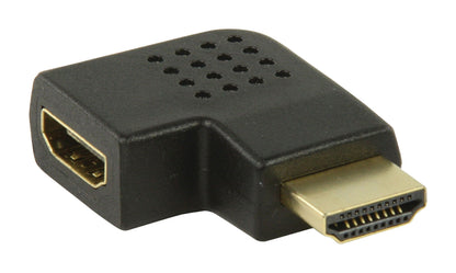 Valueline High-Speed-HDMI mit Ethernet-Adapter links abgewinkelt HDMI Anschluss - HDMI-Buchse Schwarz