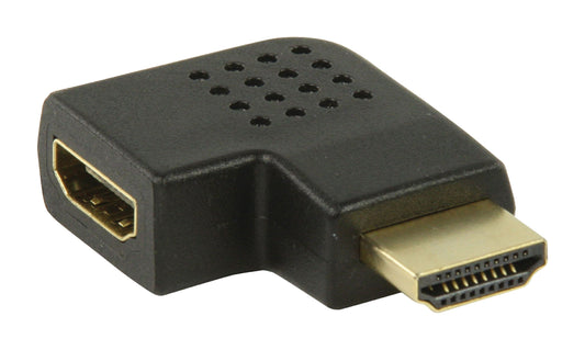 Valueline High-Speed-HDMI mit Ethernet-Adapter links abgewinkelt HDMI Anschluss - HDMI-Buchse Schwarz