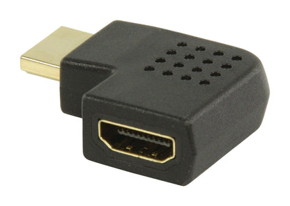 Valueline High-Speed-HDMI mit Ethernet-Adapter links abgewinkelt HDMI Anschluss - HDMI-Buchse Schwarz