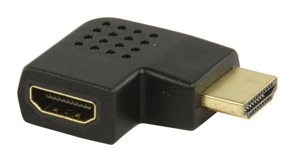 Valueline High-Speed-HDMI mit Ethernet-Adapter rechts abgewinkelt HDMI Anschluss - HDMI-Buchse Schwarz