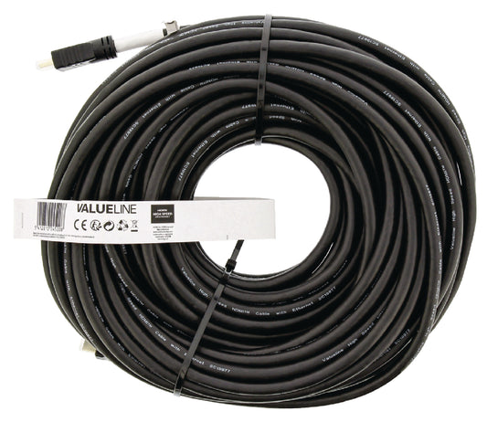 Valueline High Speed HDMI Kabel mit Ethernet HDMI Anschluss - HDMI Anschluss 25.0 m Schwarz