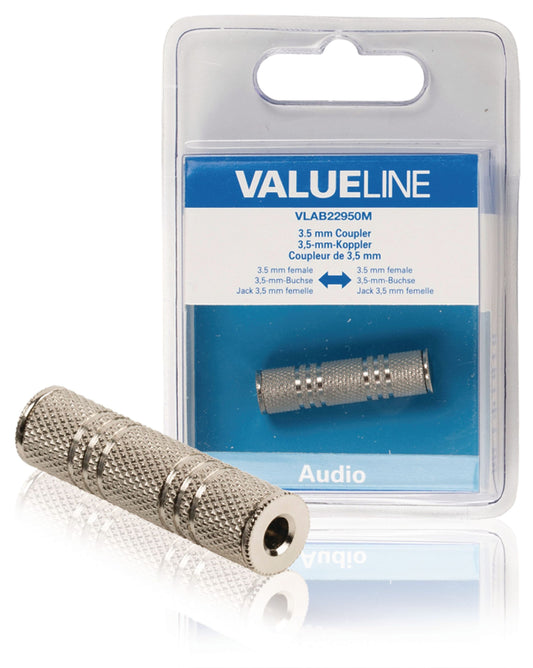 Valueline Stereo-Audio-Adapter 3.5 mm female - 3.5 mm female Silber