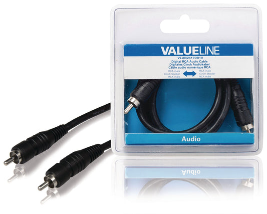 Valueline Digital-Audio-Kabel RCA male - RCA male 1.00 m Schwarz