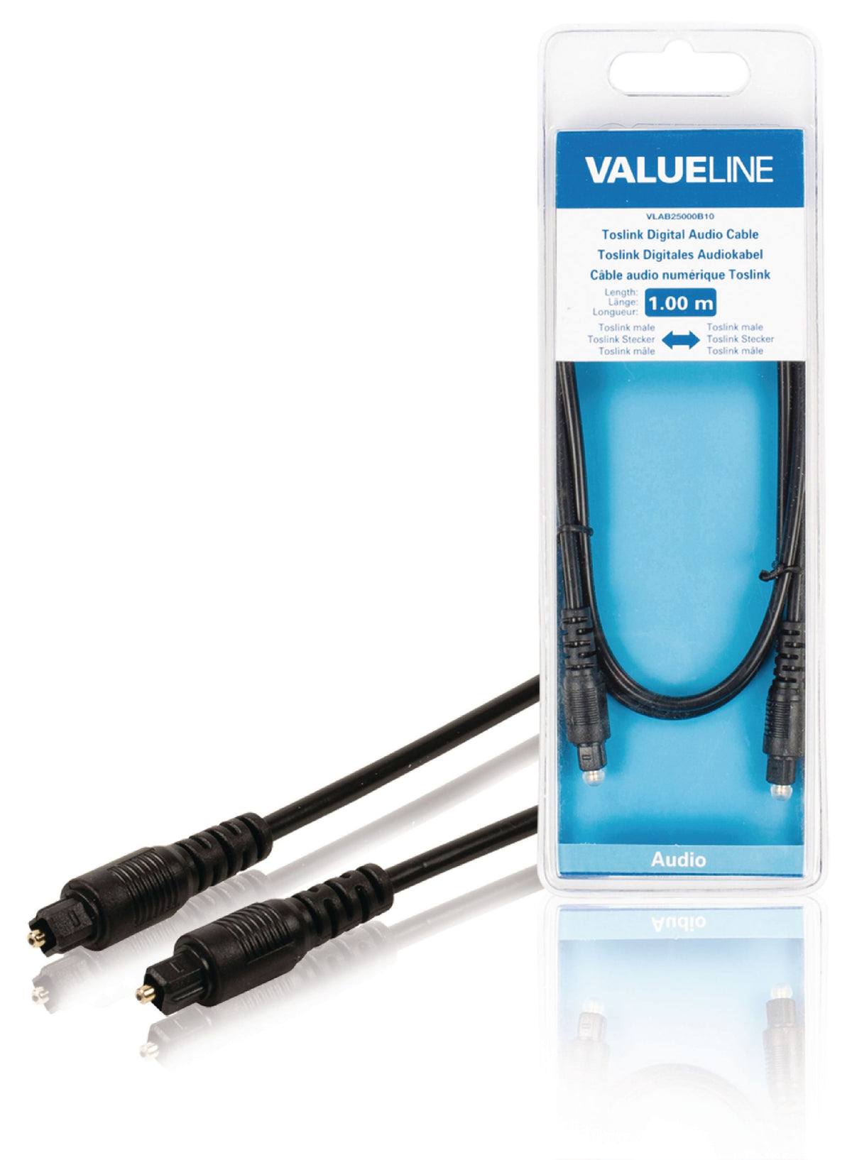 Valueline Digital-Audio-Kabel Toslink male - Toslink male 1.00 m Schwarz