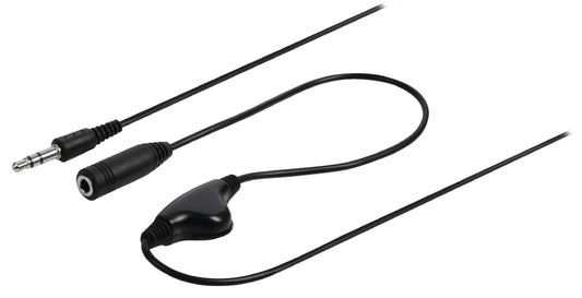 Valueline Stereo-Audiokabel 3.5 mm male - 3.5 mm female 1.00 m Schwarz