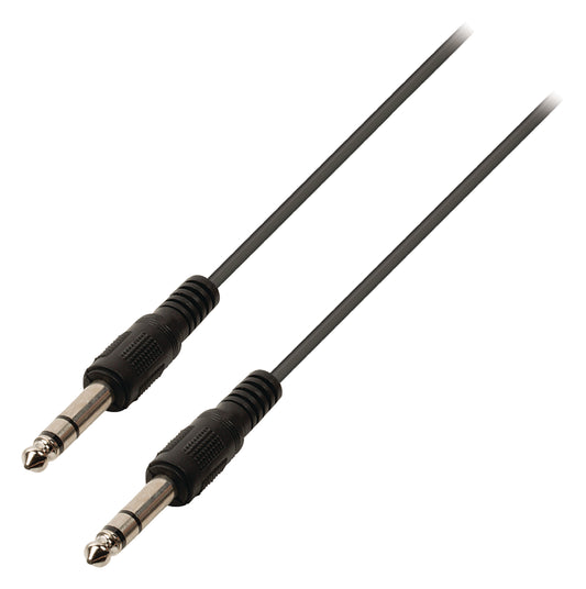 Valueline Stereo-Audiokabel 6.35 mm male - 6.35 mm male 2.00 m Schwarz