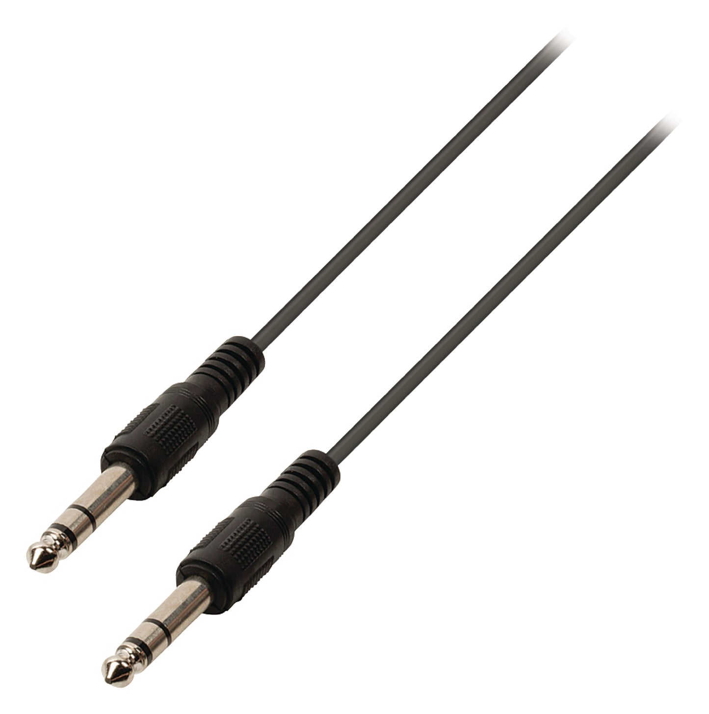 Valueline Stereo-Audiokabel 6.35 mm male - 6.35 mm male 5.00 m Schwarz