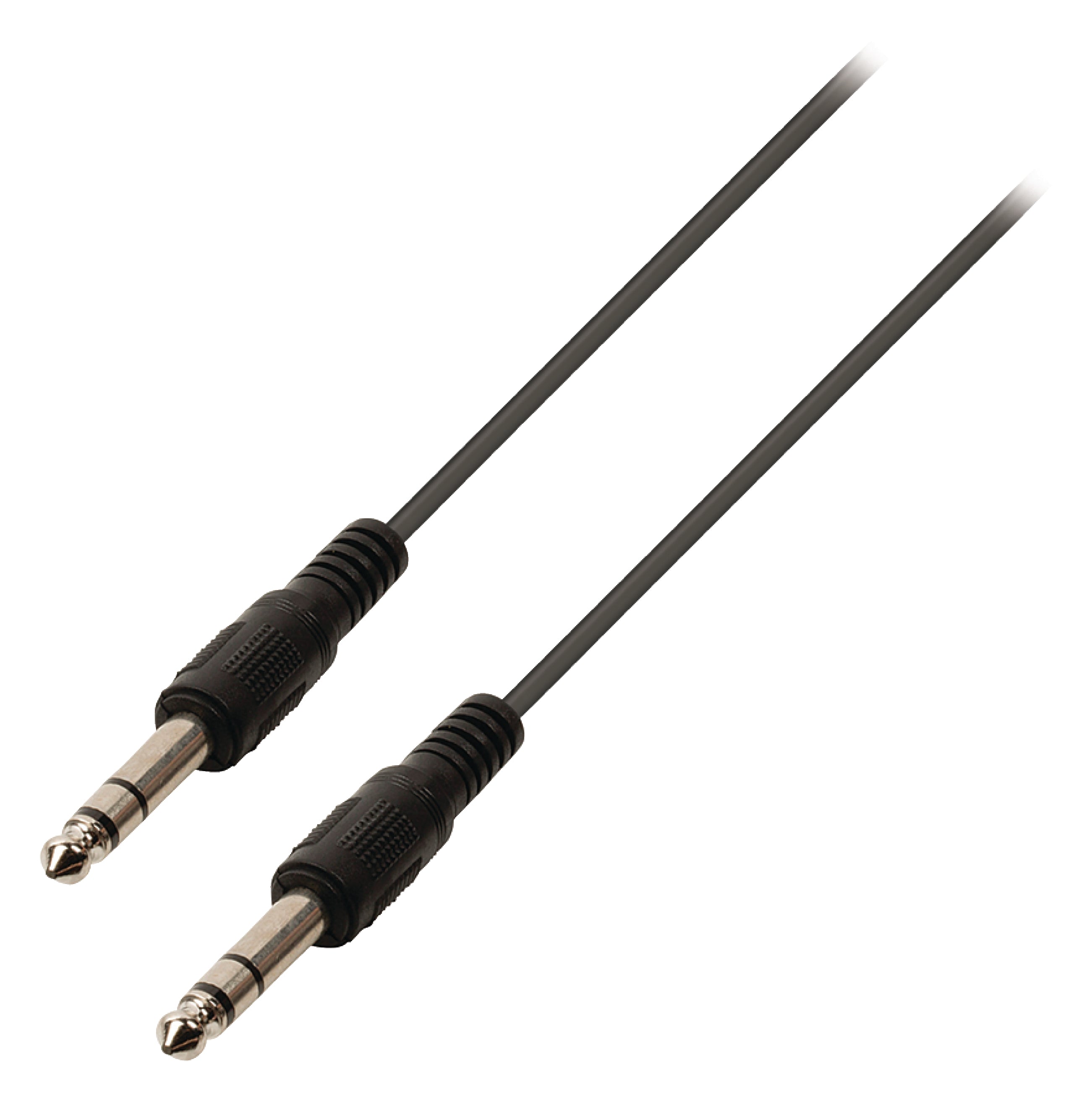 Valueline Stereo-Audiokabel 6.35 mm male - 6.35 mm male 5.00 m Schwarz