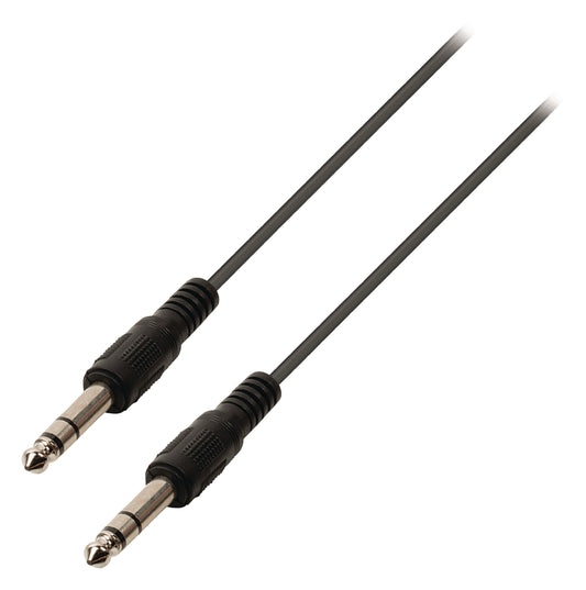 Valueline Stereo-Audiokabel 6.35 mm male - 6.35 mm male 5.00 m Schwarz