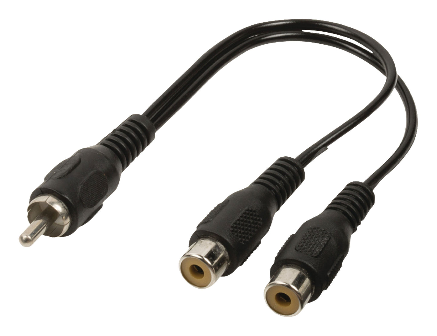 Valueline Subwoofer-Audiokabel RCA male - 2x RCA female 0.20 m Schwarz