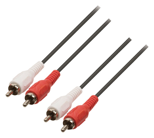 Valueline Stereo-Audiokabel 2x RCA male - 2x RCA male 2.00 m Schwarz