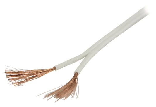 Valueline Lautsprecherkabel auf Rolle 2x 1.50 mm² 100 m Weiss