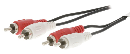 Valueline Stereo-Audiokabel 2x RCA male - 2x RCA male 1.50 m Schwarz