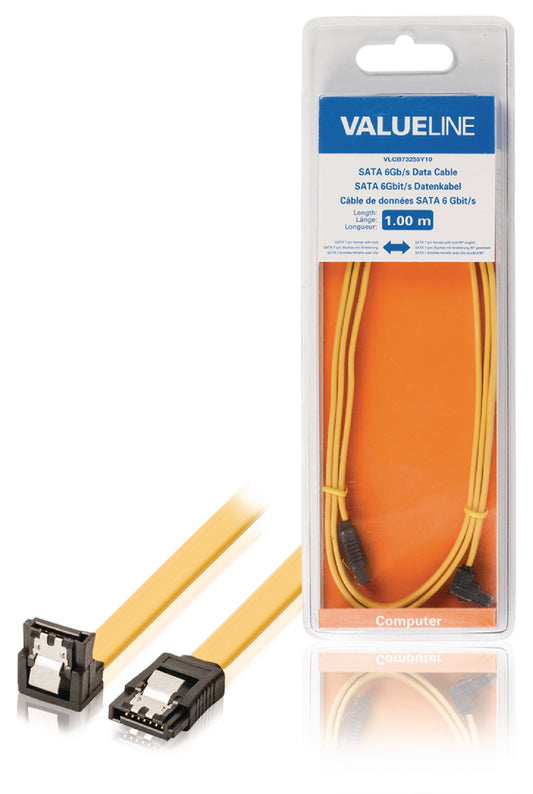Valueline SATA 6 Gb/s Kabel Intern SATA 7-pol. female - SATA 7-pol. female 1.00 m Gelb