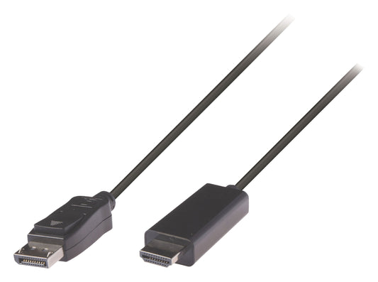 Valueline Displayport-Kabel Displayport male - HDMI Anschluss 1.00 m Schwarz