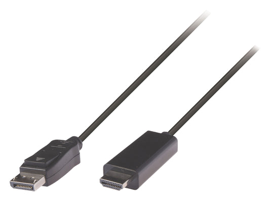 Valueline Displayport-Kabel Displayport male - HDMI Anschluss 2.00 m Schwarz