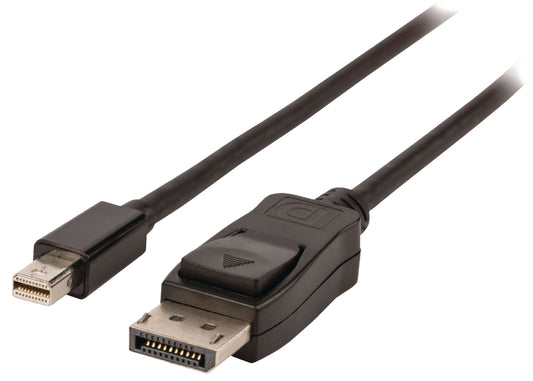 Valueline Mini Displayport-Kabel Mini Displayport Stecker - Displayport male 3.00 m Schwarz