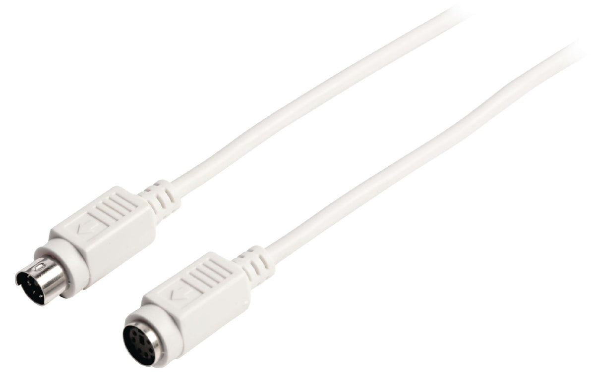 Valueline PS/2-Kabel PS/2 male - PS/2 female 5.00 m Elfenbein