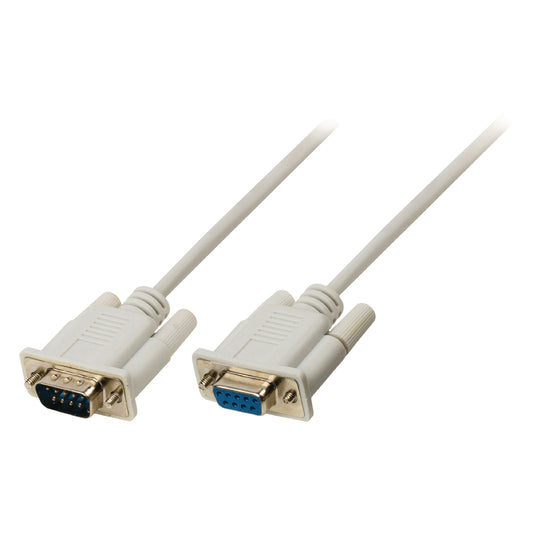 Valueline Serielles Kabel D-Sub 9-pol. male - D-Sub Buchse 9-polig 15.0 m Elfenbein