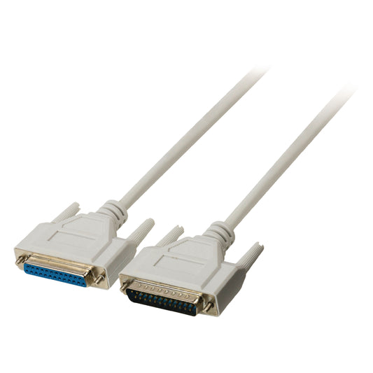 Valueline Serielles Kabel D-Sub Stecker 25-polig - D-Sub Buchse 25-polig 10.0 m Elfenbein
