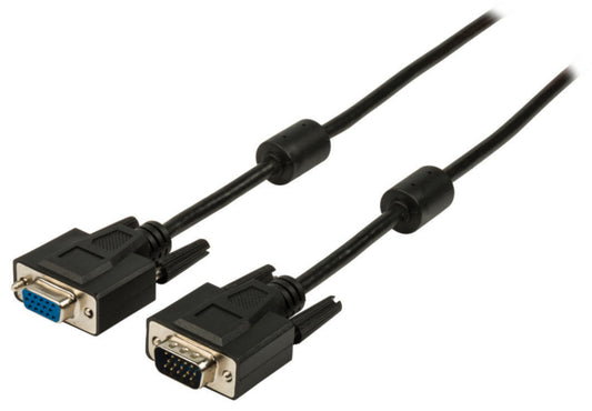 Valueline VGA-Verlängerungskabel VGA male - VGA female 10.0 m Schwarz