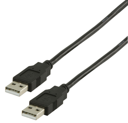 Valueline USB 2.0 Kabel USB A male - USB A male rund 1.00 m Schwarz