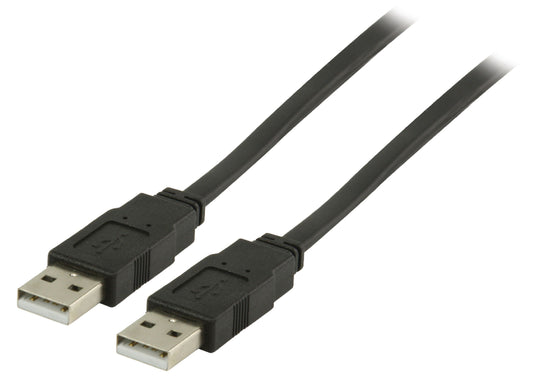 Valueline USB 2.0 Kabel USB A male - USB A male flach 3.00 m Schwarz